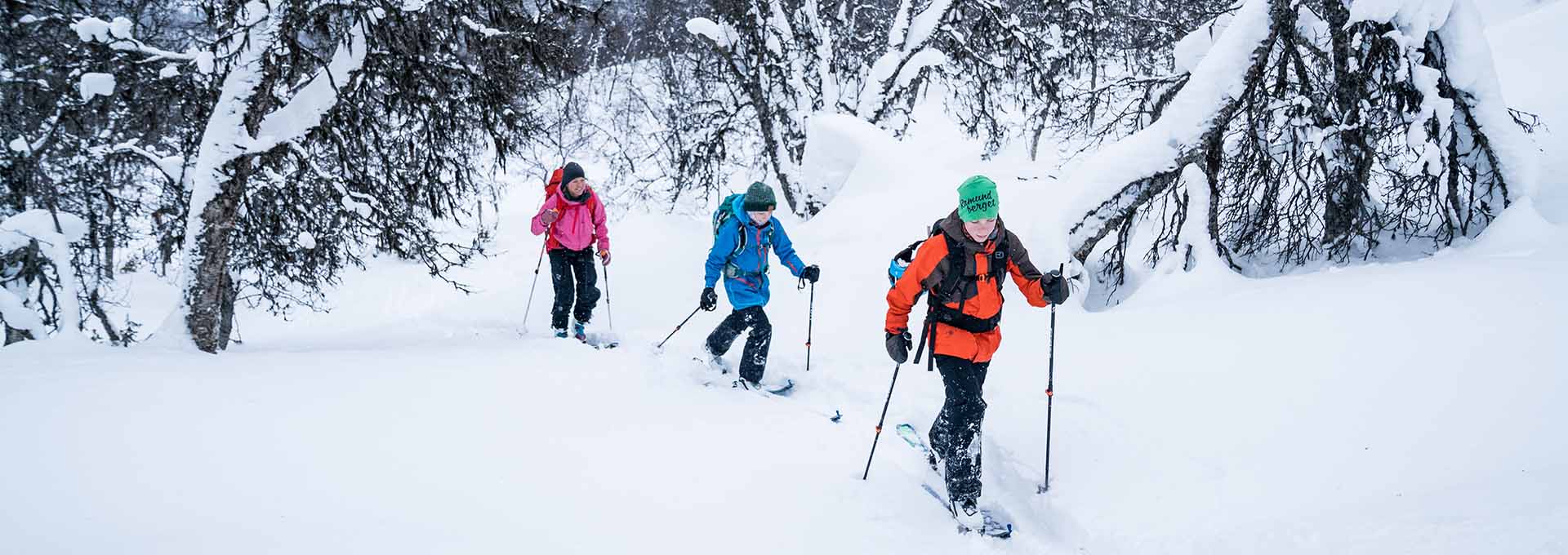 grupp påväg uppför fjället