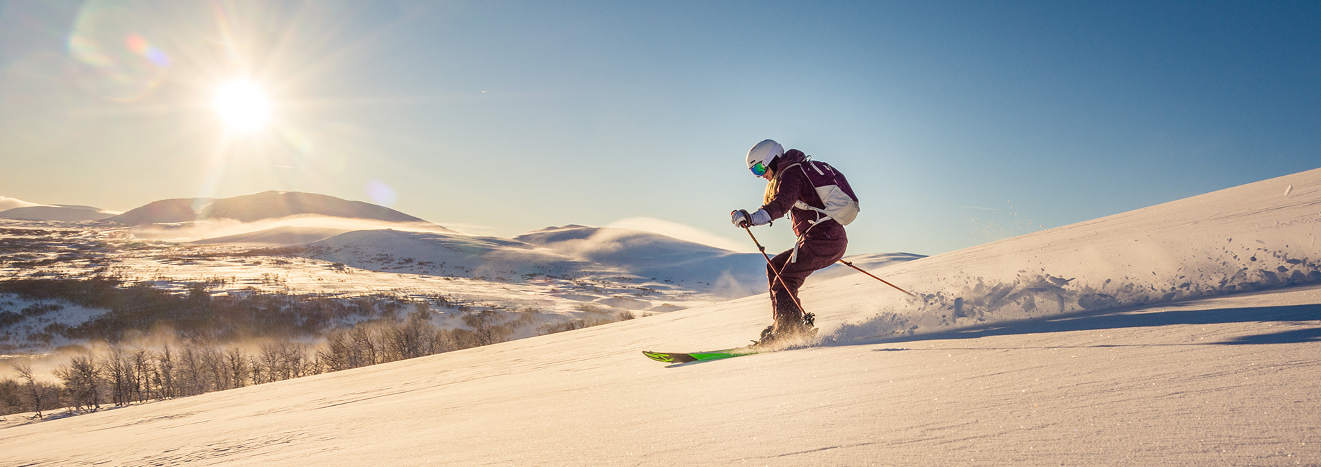 skidåkare i pisten i Ramundberget